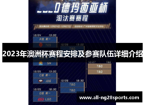 2023年澳洲杯赛程安排及参赛队伍详细介绍